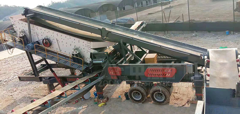 移動(dòng)式破碎機(jī)處理建筑垃圾