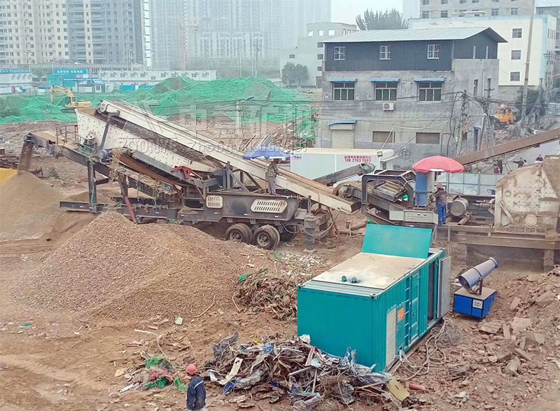 四川成都建筑垃圾處理現(xiàn)場