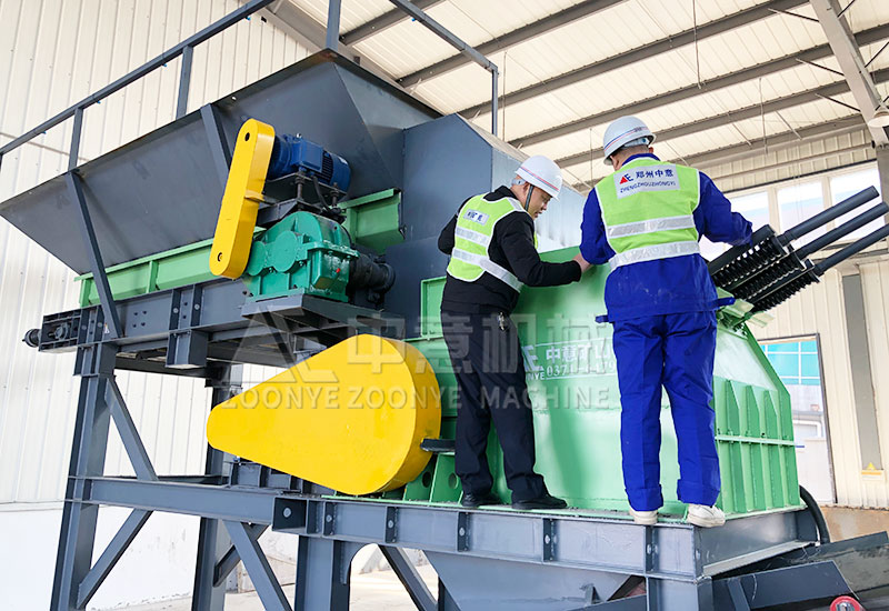 鏈板輸送機(jī)+破袋機(jī)